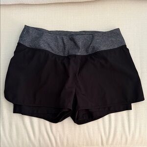 MPG Women's Athletic Shorts in Black and Gray